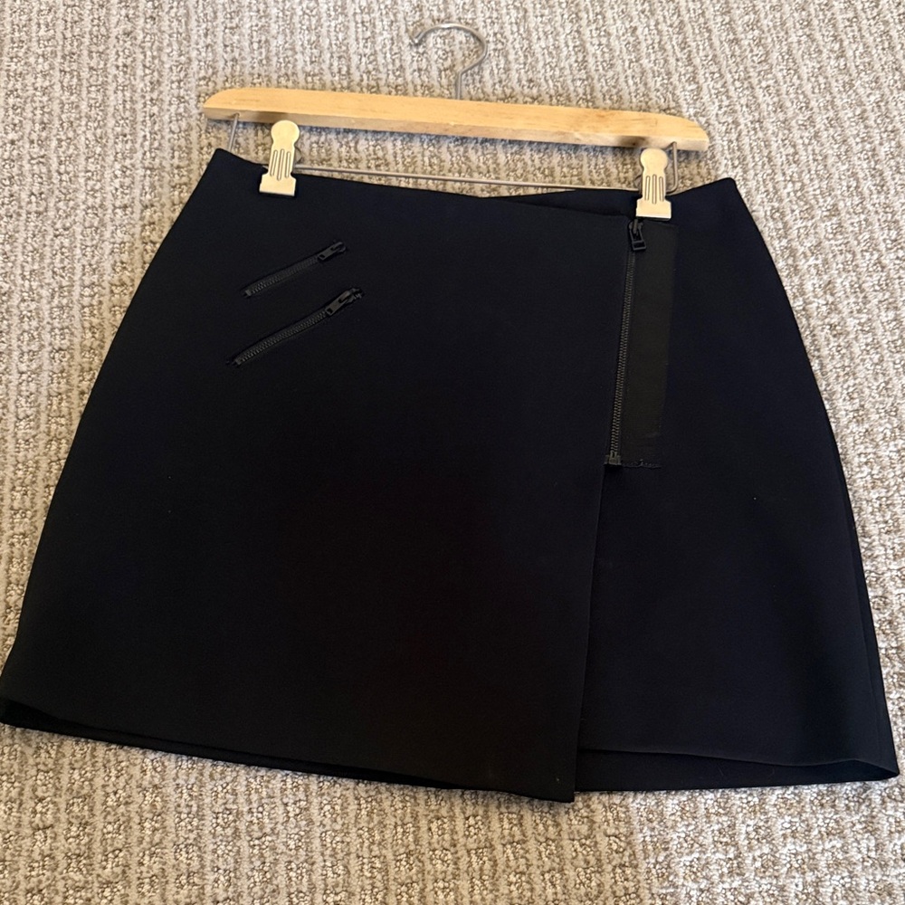 Madewell Black Mini Skirt with Zipper Detail